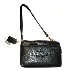 Coach leather wristlet